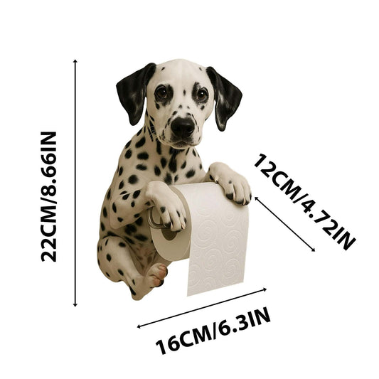 Darzheoy Dogs Toilet Roll Holder Series, 3D Resin Cute Dog Towel Rack, Wall Mouted Toilets Paper Storage V1189-WXFWAL-20260326-02516