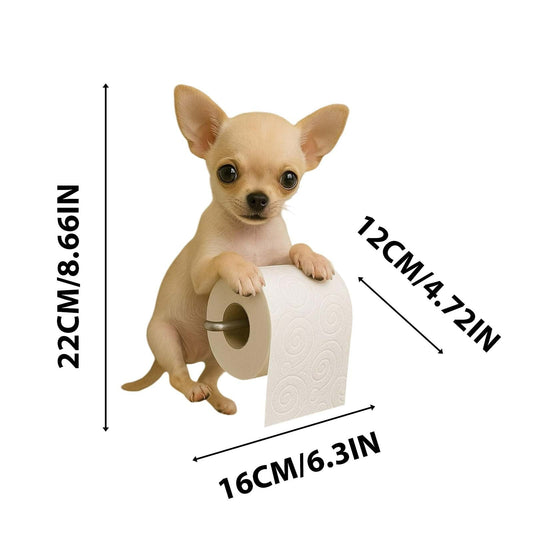 Darzheoy Dogs Toilet Roll Holder Series, 3D Resin Cute Dog Towel Rack, Wall Mouted Toilets Paper Storage V1189-WXFWAL-20260326-02520