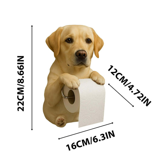 Darzheoy Dogs Toilet Roll Holder Series, 3D Resin Cute Dog Towel Rack, Wall Mouted Toilets Paper Storage V1189-WXFWAL-20260326-02523