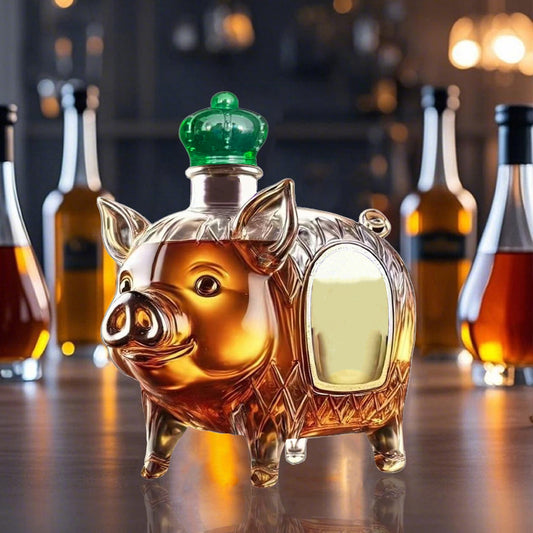 Darzheoy Wolf Whiskey Bottle, Funny Wolf Whiskey Bottle, 3D Wolf Shape Glass, Wine Decanter for Men Dad, Home V1189-WXFWAL-20260326-02566