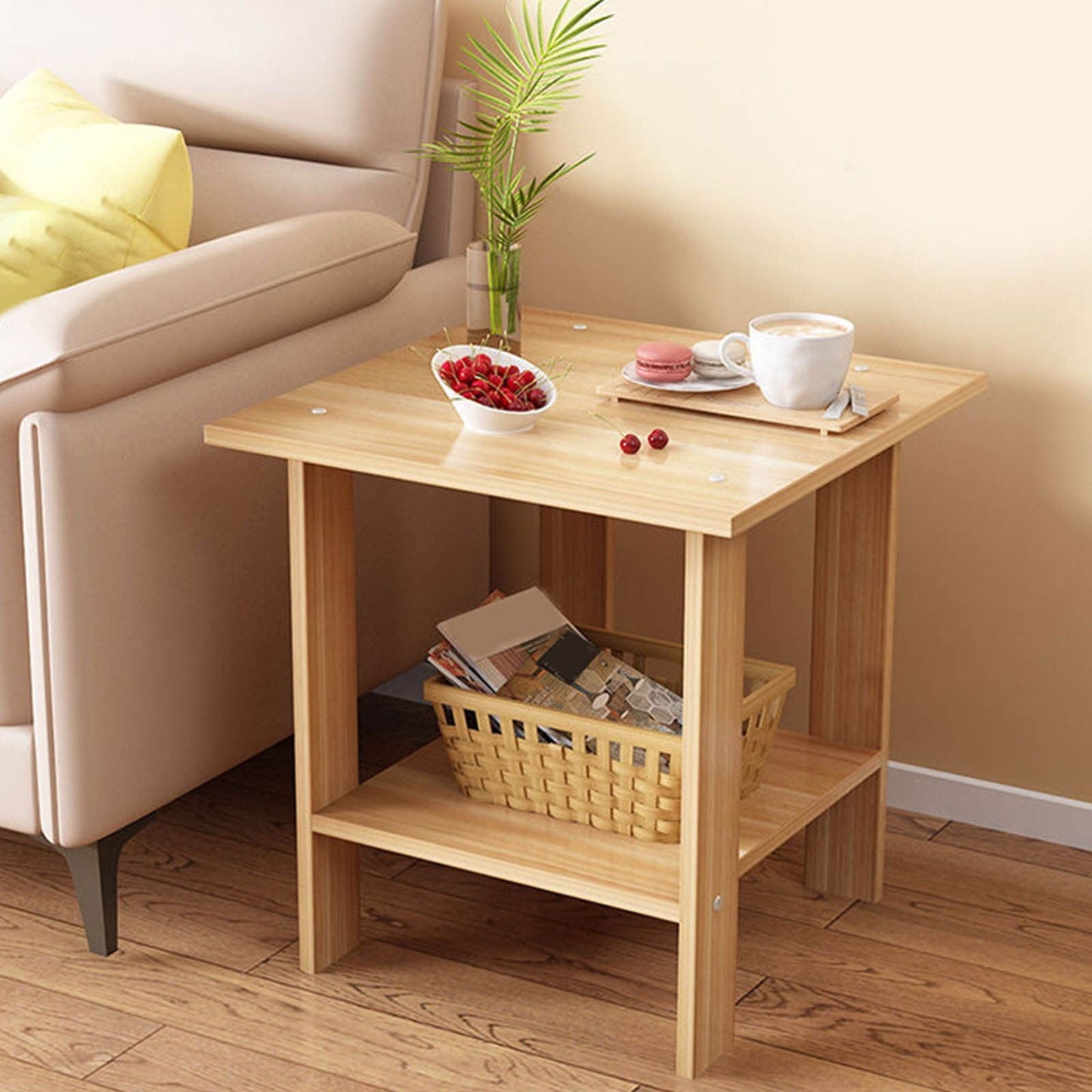 Kdkad Compact Multi-Functional Side Table, Small Accent End Table for Sofa, Bedside, Living Room & Apartment, V1189-WXFWAL-20260326-02609