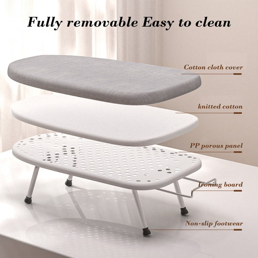 Kdkad Desktop Ironing Board, Small Folding Tabletop Iron Board with Heat-Resistant Cover, Portable for Dorm, V1189-WXFWAL-20260326-02626