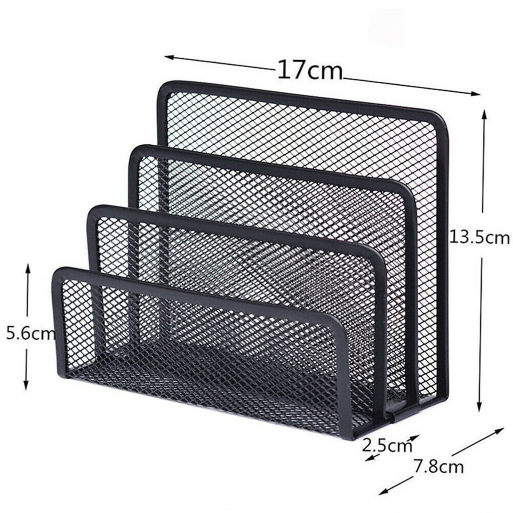 Darzheoy Mesh Desktop File Sorter Organizer, 5 Upright Section Bookshelf Organizer, Enduring File Sorter for V1189-WXFWAL-20260326-02760