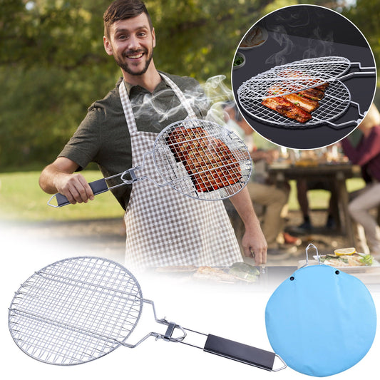 Chmadoxn Extra Large Cooking Surface Grill Clip for Barbecue, Large Foldable Portable Long Handle Wooden V1189-WXFWAL-20260326-02771