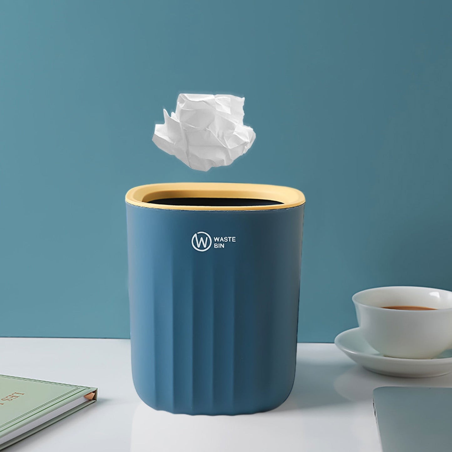 Chmadoxn Bathroom Trash Can, Plastic Rectangular Garbage Can for Kitchen, Bedroom, Living Room, Small Indoor V1189-WXFWAL-20260326-02781