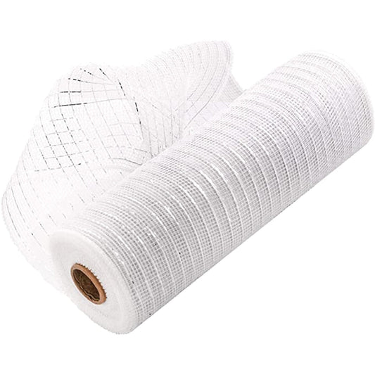 Darzheoy 10 Inch x 30 Feet Deco Poly Mesh Ribbon, Metallic Foil Poly Mesh Ribbon, for Wreaths, Swags, Craft, V1189-WXFWAL-20260326-02866