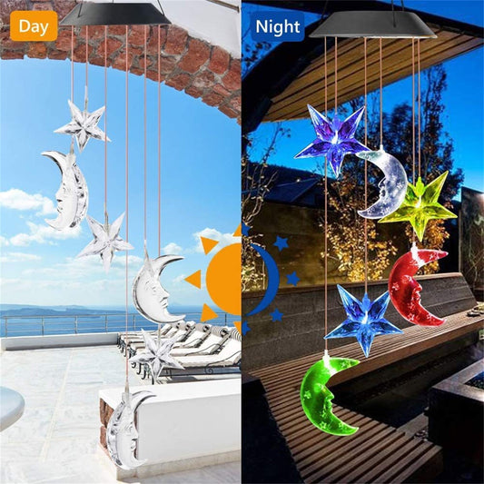 Darzheoy Solar Wind Chimes Outdoor, Color Changing Solar Mobile Wind Chime Waterproof Solar Powered LED V1189-WXFWAL-20260326-03054