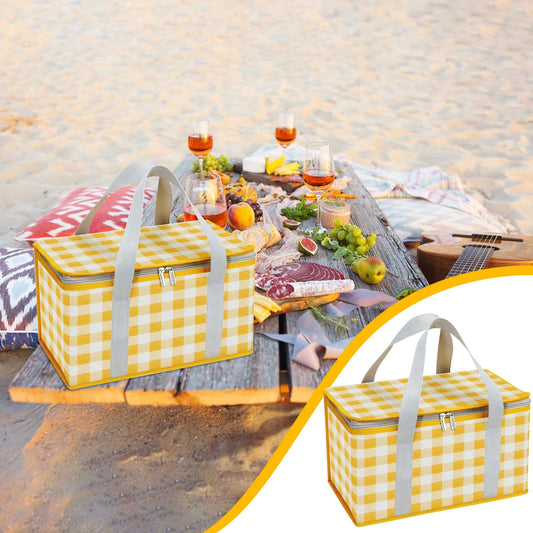 Darzheoy Large Picnic Basket Shopping Basket Camping Picnic Basket Travel Picnic Bag Portable Bento Bag V1189-WXFWAL-20260326-03157