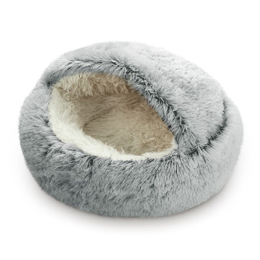 Darzheoy Cat Bed Round Plush Hooded Cat Bed Cave, for Indoor Cats or Small Dog Beds, Calming Pet Beds Calm V1189-WXFWAL-20260326-03178
