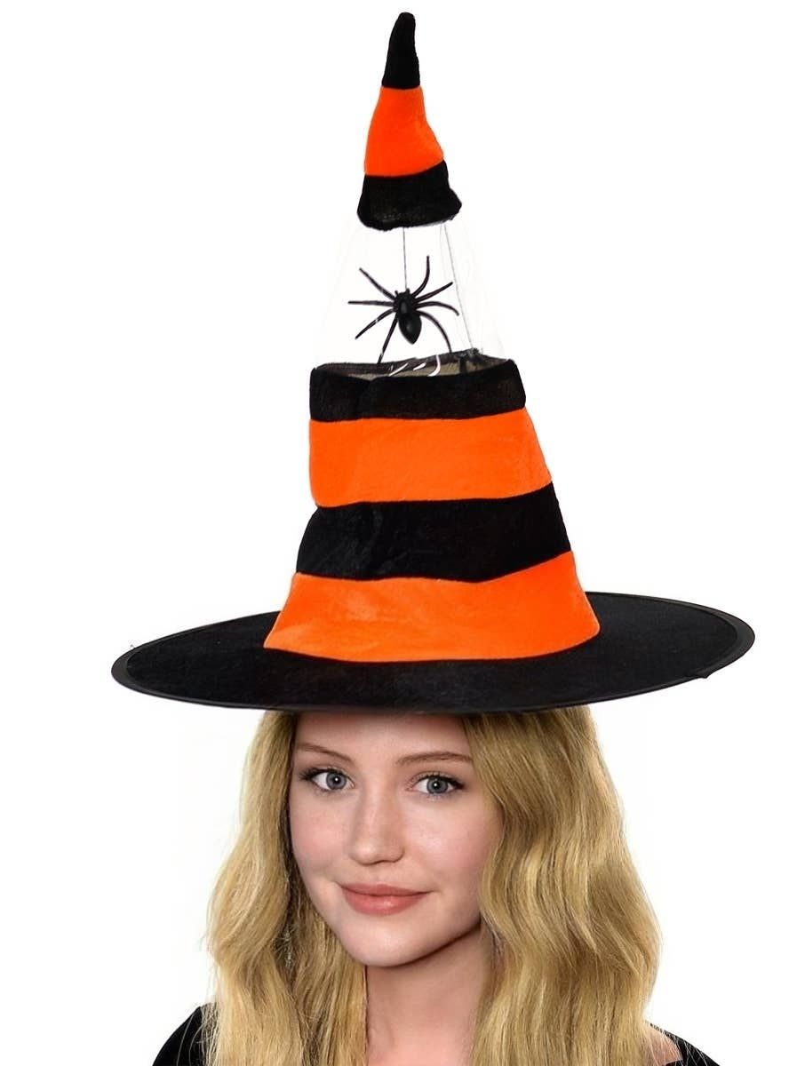 Spider Witch Orange Halloween Costume Hat V1191-E-DF-06013