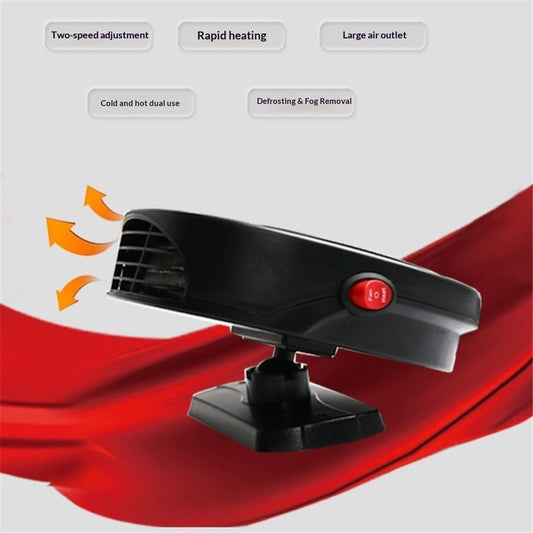 Car Heater, 12V 150W Car Fan, Car Windscreen Quick Defrost & Defog, Plug-in Cigarette Lighter, 2-in-1 Heating V1192-AZ-W-0005
