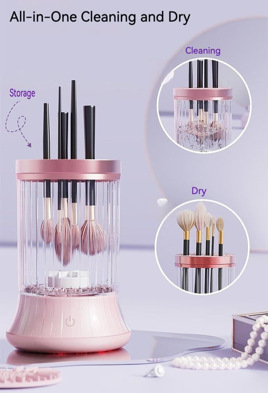 Electric Makeup Brush Cleaner, , Automatic Spinning Cosmetic Brush Cleaner One-Click Operation, Auto-Rotating V1192-AZ-W-0010
