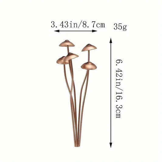 2pcs Metal Mushroom Garden Statue Stake,Flower Pot Decoration,Outdoor Statue Mushroom Ground Decoration for V1192-AZ-W-0031