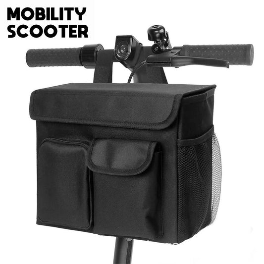 Electric Scooter Bag Wheelchair Bag, Scooter Storage Bag with 14-Inch Laptop Pocket and Cup Holders, Durable V1192-AZ-W-0070