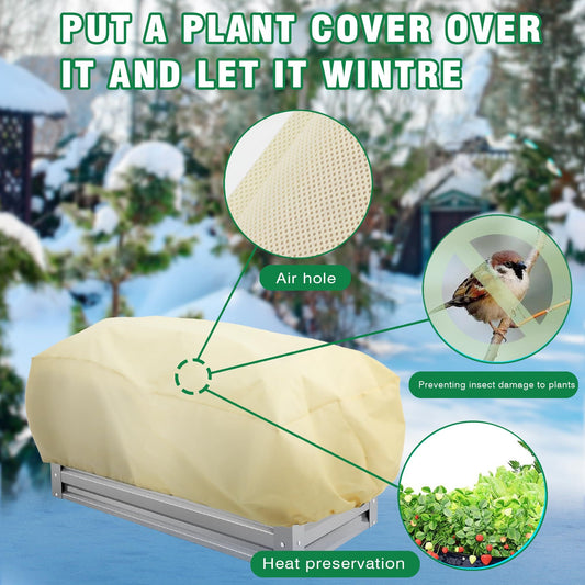 Plant Covers Freeze Protection, Winter Frost Blanket for Flower Pot Plants, Reusable Outdoor Plant Covers V1192-AZ-W-0072