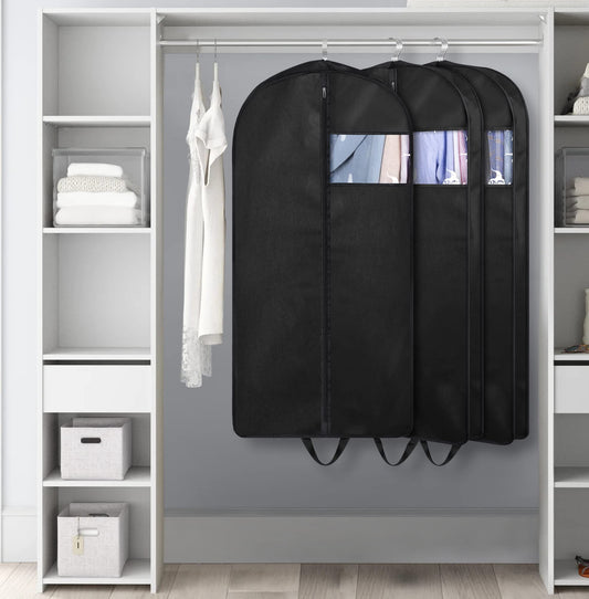 Travel Garment Bag with Zipper Pocket, Suit Bag for Suits, Dresses, Coats Men Suit Cover With Handles for V1192-AZ-W-0087