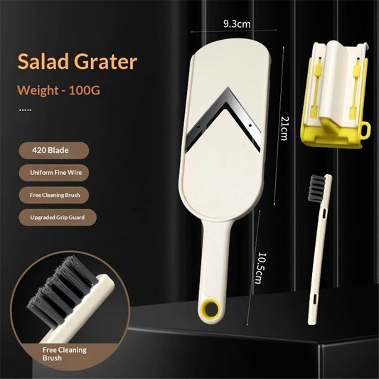 Onion Slicer, Stainless Steel Vegetable Cutter | Salad Grater | Multi-Purpose Chopper For Cabbage Lettuce V1192-AZ-W-0107