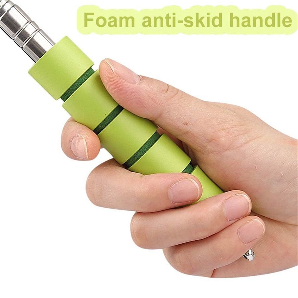 2 pack Shoe Horn Retractable Stainless Steel Long-Handle Foldable Shoe Puller for Seniors Extended Travel V1192-AZ-W-0112