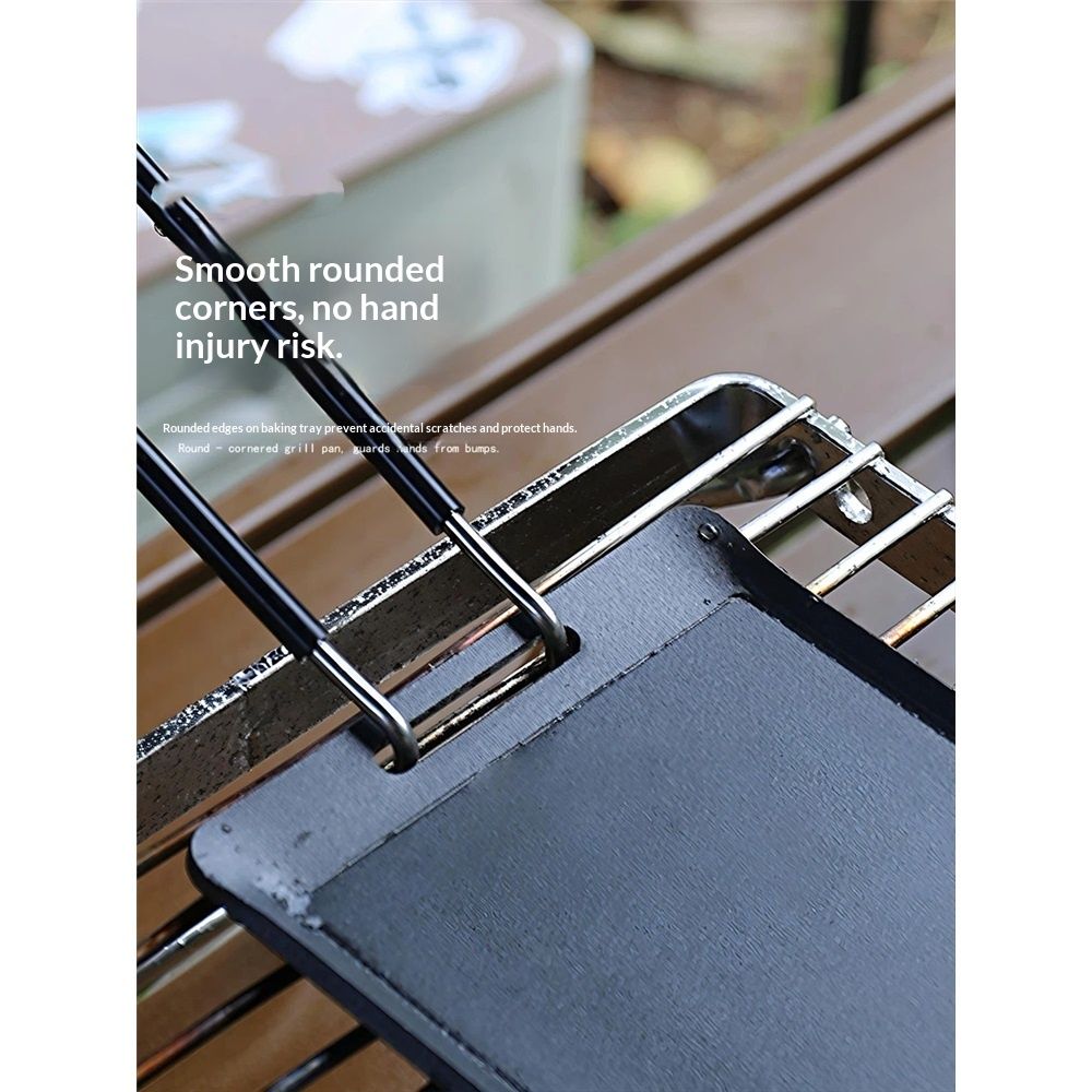 Cast Iron Plate, Compact Plate, Small, No Seasoning Required, Handle Grill Pan, Small Nonstick BBQ Grill Pan V1192-AZ-W-0228