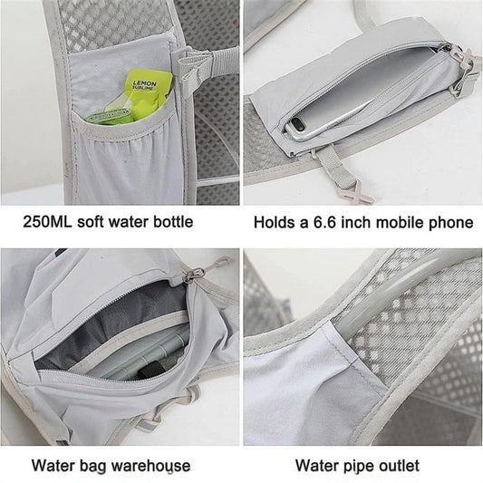 Hiking Hydration Pack Running Backpack Daypack Vest with Water Bladder for Women Men Cycling Biking Trail V1192-AZ-W-0232