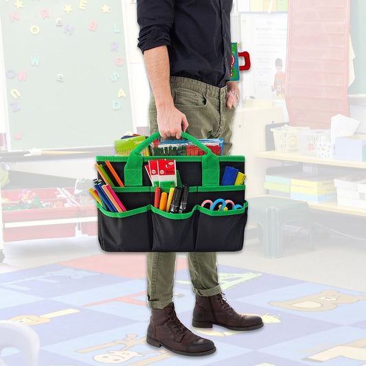 Large Multi-Functional Carrying Bag, 11 Pockets Caddy for Art, Craft, Sewing, Make-up or School, Medical, V1192-AZ-W-0250