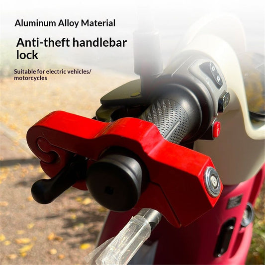 2PC Motorcycle Locks, Helmet Locked & Brake Lock Combo, Anti Theft Motorcycles Handlebar Lock for Motor Moped V1192-AZ-W-0355