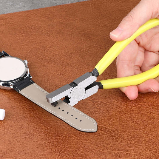 2 pack Watch Band Leather Hole Punch Plier Universal 2.0mm Shoe Strap Hole Puncher Wrist Belt Punch Hole Tool V1192-AZ-W-0387