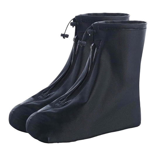 Rain Shoe Covers Waterproof Boots Plastic Overshoes Galoshes for Women Men Kids,Anti-Slip Overshoes Black (M) V1192-AZ-W-0415