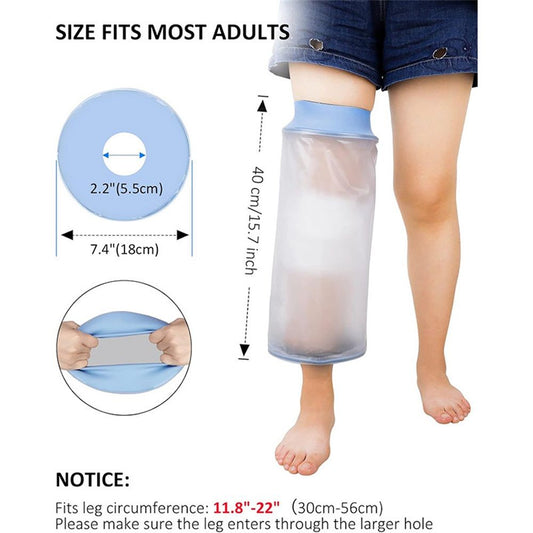 Knee Cast Cover for Shower Waterproof Knee Cover for Shower after Surgery Reusable Cast Bag After Surgery for V1192-AZ-W-0435
