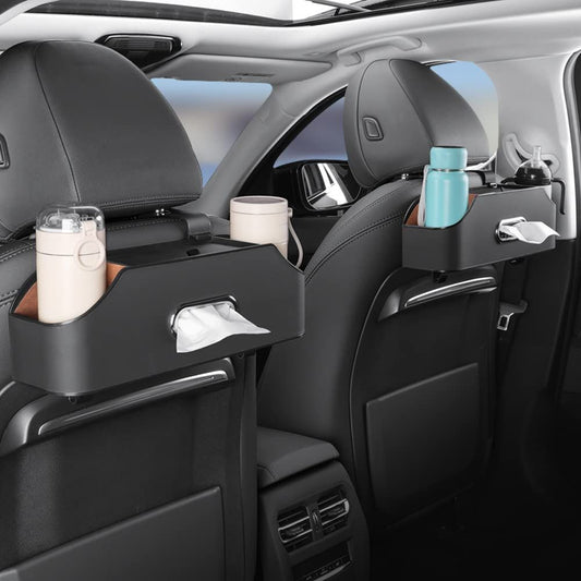 New car headrest Rear seat Multifunctional Storage Box, partition Design, with Cup Holder, Tissue Box, V1192-AZ-W-0441