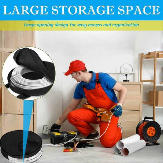 Round Cable Bag, Waterproof Jumper Cable Organizer Storage Bag, Perfect for Jumper Cables,RV Sewer Pipe,EV V1192-AZ-W-0453