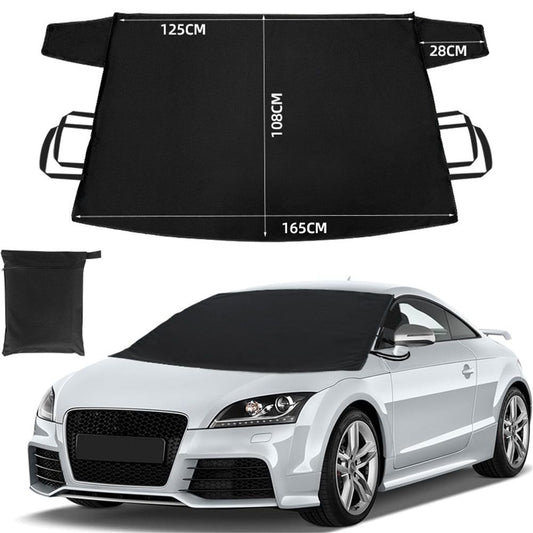Windshield Cover for Ice and Snow | Durable 600D Oxford Fabric | Waterproof Winter Car Cover for Compact V1192-AZ-W-0481