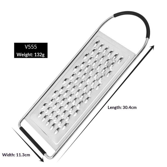 Metal Stainless Steel Extra Course Handheld Non Slip Flat Grater Ideal for Vegetables, Cheese, Eggs V1192-AZ-W-0508