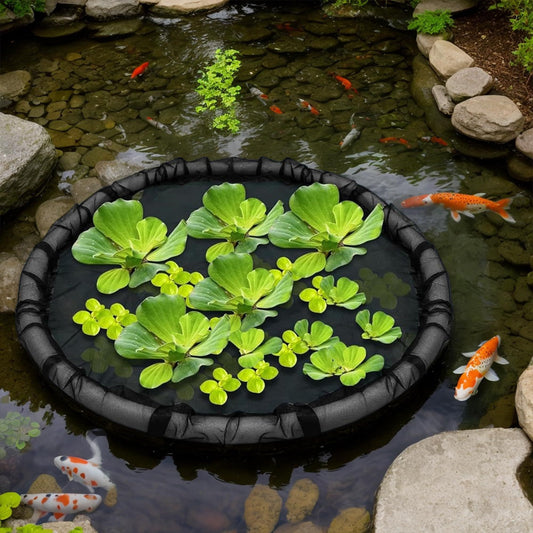 1Pack Floating Flora Fish Barrier Floating Island Plant Protector Round Floating Flora Island for Pond V1192-AZ-W-0522