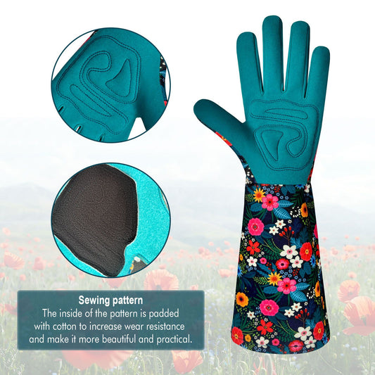 Gardening Gloves for Women, Breathable leather Garden Gloves with Grip, Thorn-Proof Puncture-Resistant Work V1192-AZ-W-0596