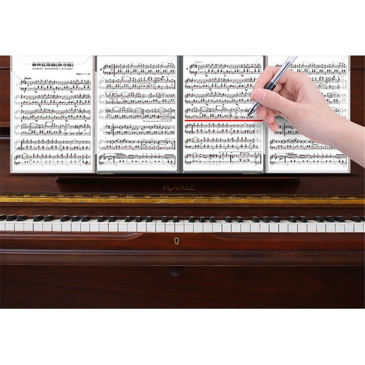 Sheet Music Folder, Music Binder, 4 Page Expand,20 Pages Capacity, Writable Choir Folder, Black V1192-AZ-W-0608