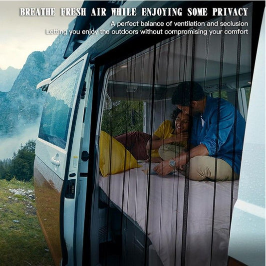 Van Bug Screen Magnetic Sliding Door Van Screen Mesh Curtains Easy to Install and Remove, Universal Fly V1192-AZ-W-0692