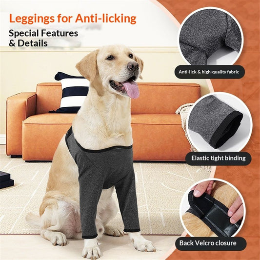 Dog Recovery Suit for Front Legs, Dog Recovery Sleeves After Surgery with Elastic Band, Soft Protective Elbow V1192-AZ-W-0716