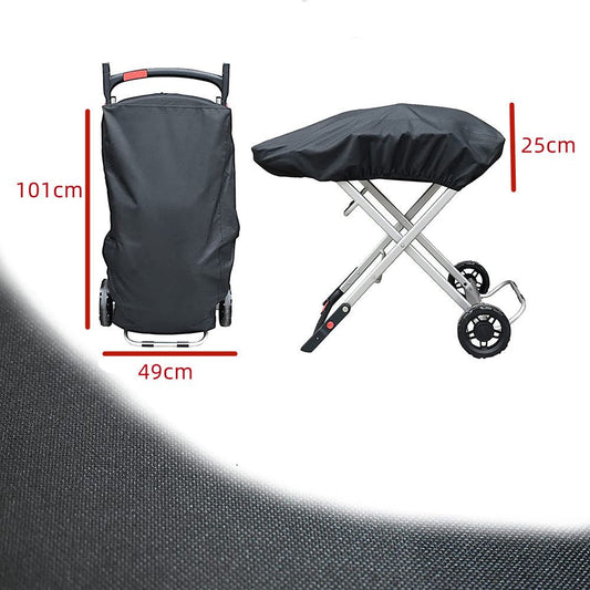 Grill Cover for Portable Gas Grill , Outdoor Heavy Duty Waterproof Oxford Fabric Weather Resistant(black) V1192-AZ-W-0721