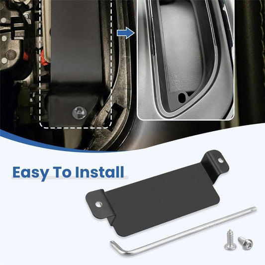 Anti-Theft Steel Neutral Cover Plate, Anti-Theft Device with Tamper-Proof Screws, Black Heavy Duty Metal Guard V1192-AZ-W-0722