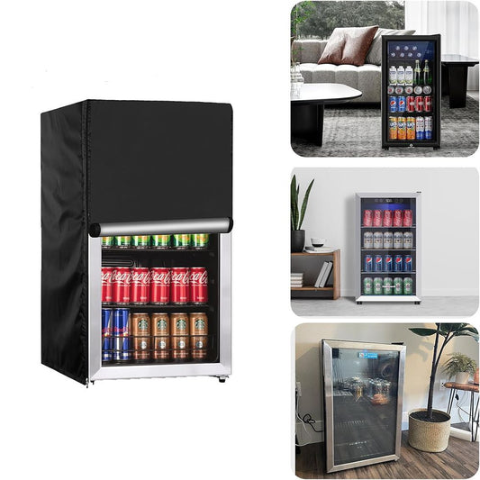 Upright Freezers Cover,Waterproof Outdoor Fridge Cover with Double Zipper for Compact Mini Freezer (210D: V1192-AZ-W-0755