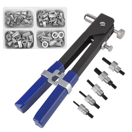 110pcs Rivet Nut Tool Kit Rivnut Tool Nut Rivet Gun kit Wrench Threaded Insert Rivnut Nutsert M6/ M3/M4/M5/M8 V1192-AZ-W-0769