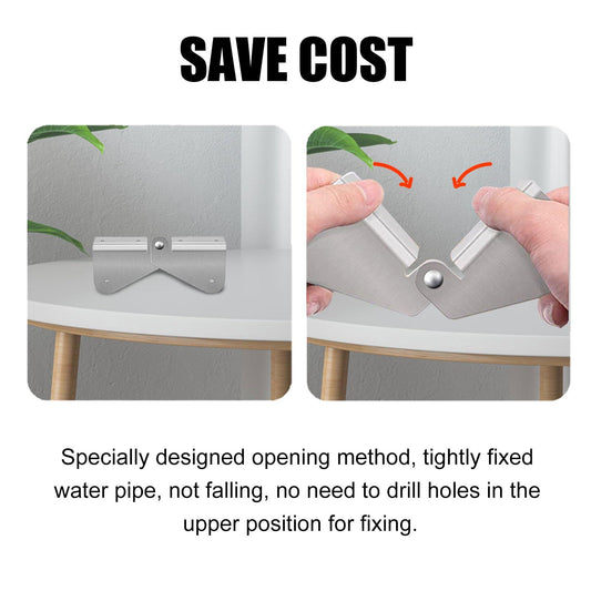 4Pcs Gutter Extension Hinge, Downspout Extension Flip-Up Hinge, Easy DIY Installation on Any Size Rectangle V1192-AZ-W-0788