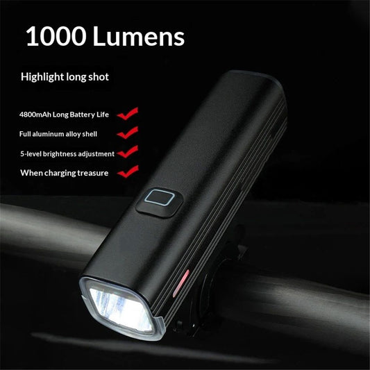 Smart Bike Light, Rechargeable Waterproof Cycling Front Light for Road Urban Mountain Biking Night Riding V1192-AZ-W-0815