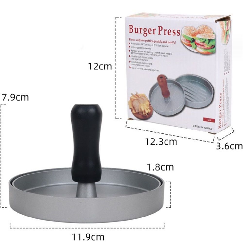 Burger Press Hamburger Press Patty Maker with Aluminum Hamburger Mold Non-Stick, BBQ Grill Accessories V1192-AZ-W-0826