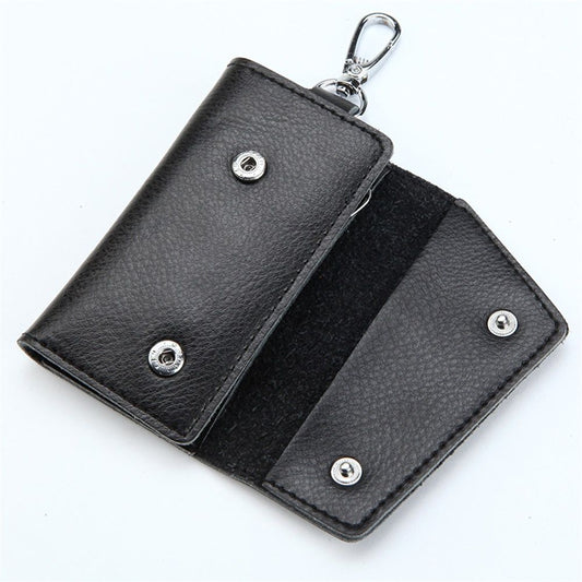 2 pack Compact Leather Car Key Case, Key Holder Key Organizer Wallet, with Card Holder Lightweight Organizer V1192-AZ-W-0842