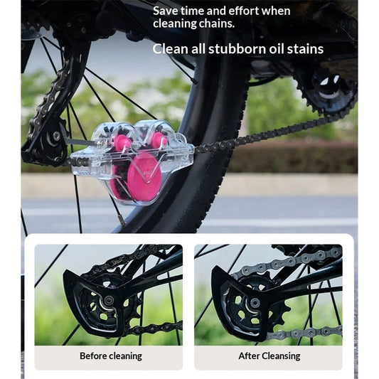 Bike Chain Cleaning Tool, Multi functional chain cleaner Suitable for Mountain Bike, Road Bike,Bicycle V1192-AZ-W-0849