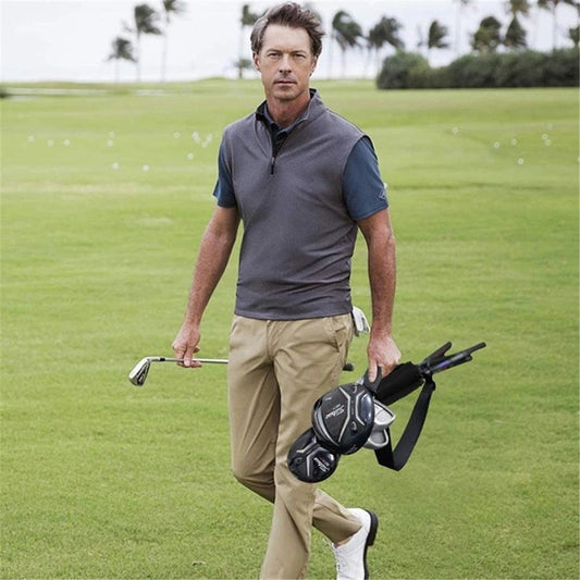 Lightweight Canvas Golf Club Carrier Sleeves Bag with Shoulder Strap black Golf Club Bag Mini Lightweight for V1192-AZ-W-0896