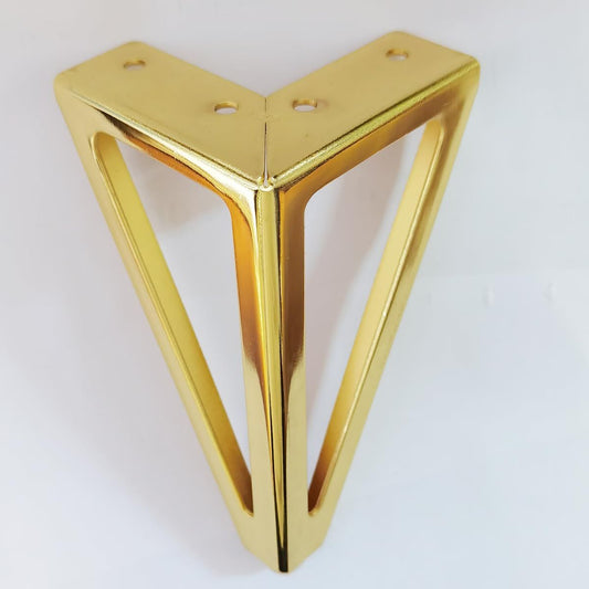 6 Inch Gold Furniture Legs Heavy Duty Metal Furniture Feet, Golden Sofa/Cabinet/Table Legs 4Pcs, 6 Inch V1192-AZ-W-0922