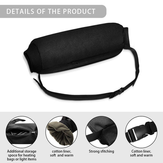 Football Hand Warmer Pouch Reusable Hand Warming Muff with Zipped Pocket and Adjustable Strap for Cold V1192-AZ-W-0949